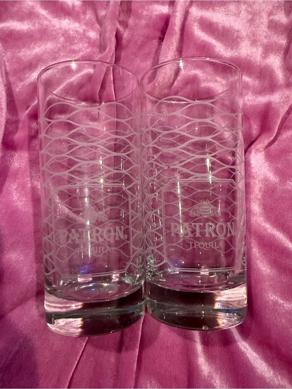 Patron Tequilla Clear Highball Glasses — Set of 2 (Clear)